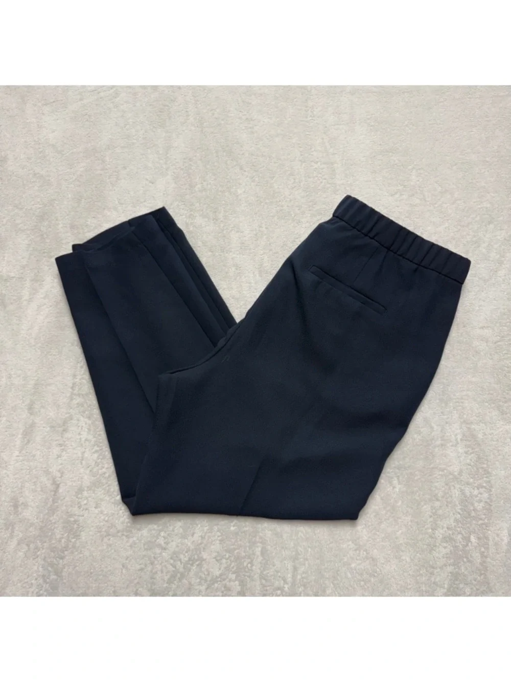 Men's Navy Stretch Tapered Pants